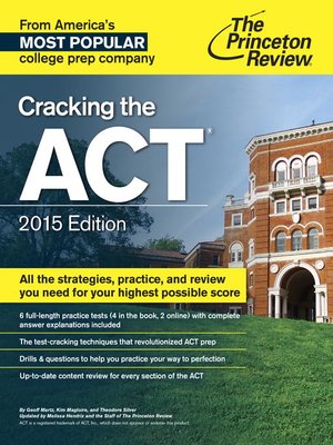 cover image of Cracking the ACT with 6 Practice Tests, 2015 Edition